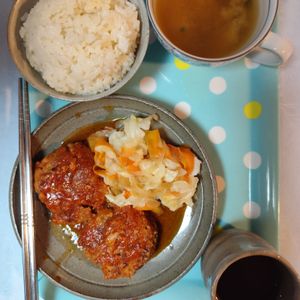 960204の作ってみた!投稿(ひよこ豆の煮込みハンバーグ)