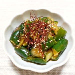 よっこの作ってみた!投稿(包丁不要♪すぐできる！ビールが進むピリ辛きゅうり)