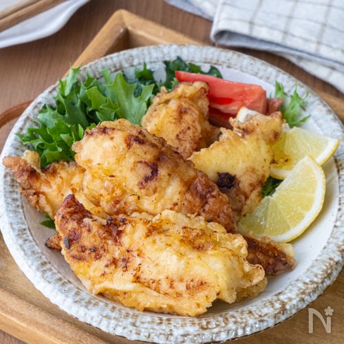 【味付け一発】材料2つ♪うどんスープで絶品サクサクとり天!