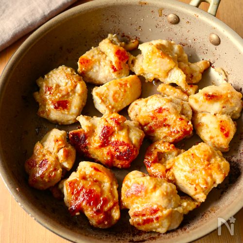 ワンパン10分！【やわらか味噌漬けチキン】調味料3つで簡単♩