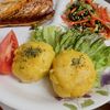 ケの作ってみた!投稿(この手があったか！コーンスープの素で簡単「コンポタポテサラ」)