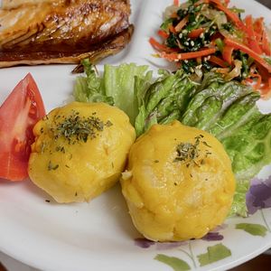 ケの作ってみた!投稿(この手があったか！コーンスープの素で簡単「コンポタポテサラ」)