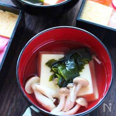 卵豆腐のお吸い物