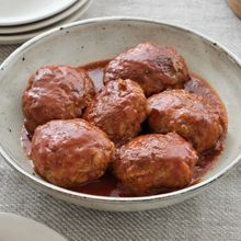 ひよこ豆の煮込みハンバーグ