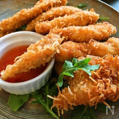 鶏むね肉で さくさくココナッツフライ 子供も大好き!