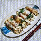 エノキの豚肉大葉しそ巻き焼き
