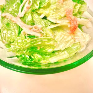 りんの作ってみた!投稿(カニカマレタスのやみつき♡おつまみサラダ【#包丁いらず】)