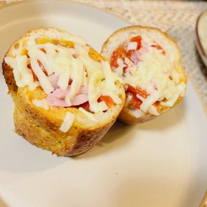 たその作ってみた!投稿(【トマトクリームパングラタン】トマト缶不要/レンチンソース♪)