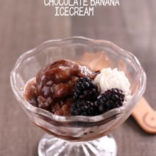 １分混ぜるだけ！材料３つで簡単チョコレートバナナアイス