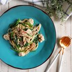 【絶品！】鱈の白子と舞茸のパスタ