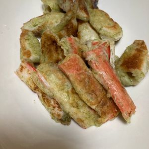 Mariの作ってみた!投稿(コスパ最強☆簡単３ステップ『ちくわとかにかまの磯辺揚げ』)