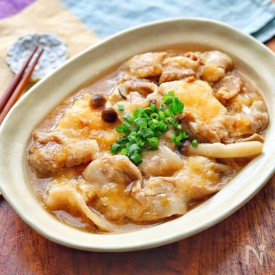 【豚こまと豆腐のみぞれ煮】#体ぽかぽか #おろし煮