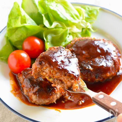 ワンパン【キャベツハンバーグ】パン粉・卵不使用