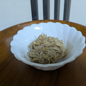 ねーなの作ってみた!投稿(えのきのうま塩ナムル【#包丁不要#レンジ#食材ひとつ】)