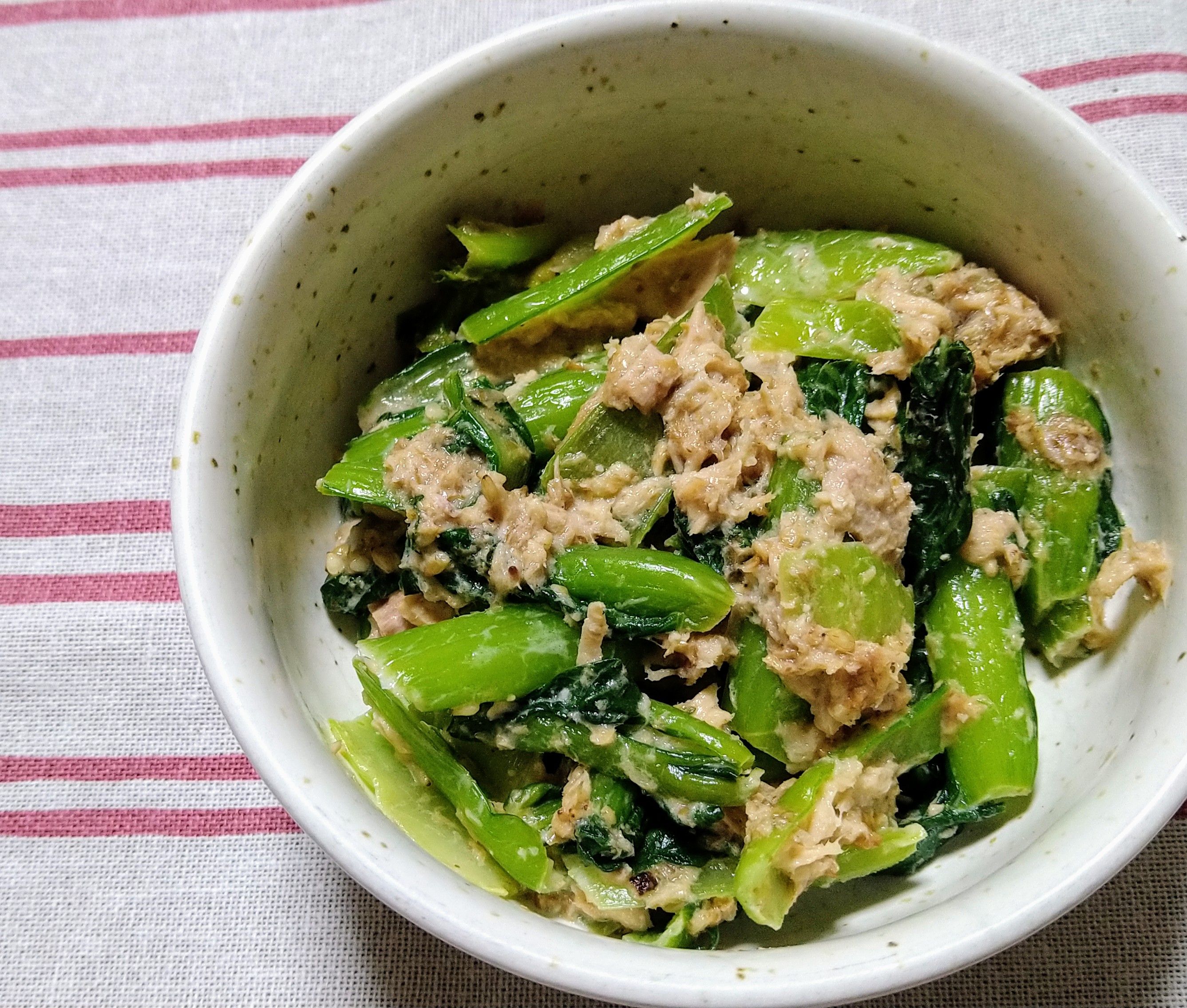 小松菜とツナの無限サラダ【#作り置き#ポリ袋#塩茹で不要】の