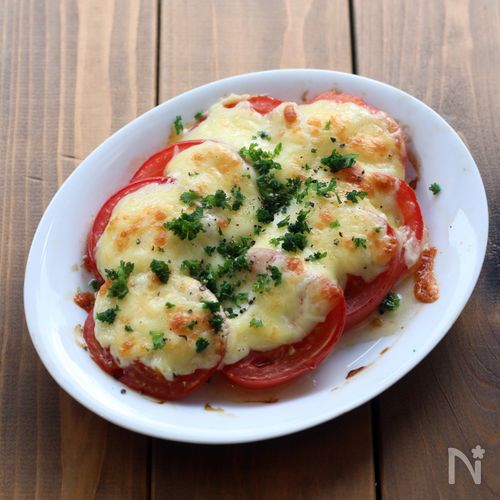 ♡トマトのガーリックマヨチーズ焼き