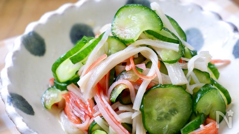 簡単副菜☆『きゅうりとかにかまのさっぱり甘酢和え』 | レシピサイトNadia