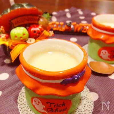 卵不使用‼材料3つで超簡単なむっちりさつまいもプリン♡
