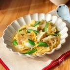 青豆と厚揚げの卵とじ