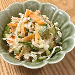 michuの作ってみた!投稿(水で戻すだけ！パリポリ切り干し大根のスイチリマヨサラダ)