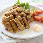豚巻きセロリのカレー焼き