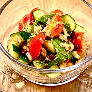michuの作ってみた!投稿(栄養満点!混ぜるだけ♪【きゅうりとトマトとお豆のツナサラダ】)