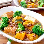 【厚揚げとかぼちゃのそぼろ煮】節約食材で満足ごはん！