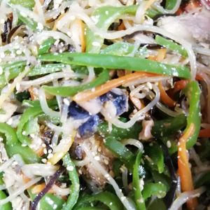 546534の作ってみた!投稿(安旨簡単！ごはんがおいしいおかず♡【サバ缶しらたき野菜炒め】)
