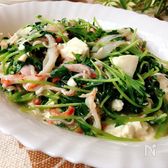 包丁いらず･豆苗とカニかまの豆腐蒸し