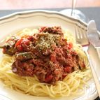 牛肉とオクラのトマトパスタ