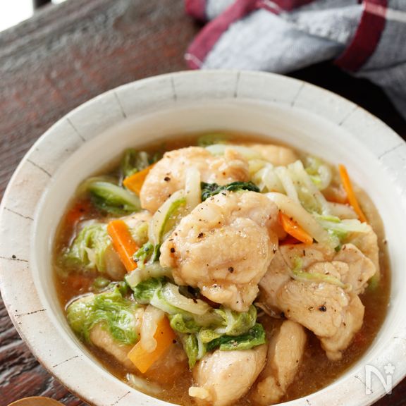 むね肉と白菜のとろとろ中華煮【#簡単#とろみづけ不要】