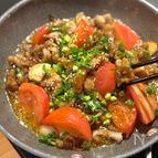 【簡単】トンテキ風うまトマ豚バラ焼き
