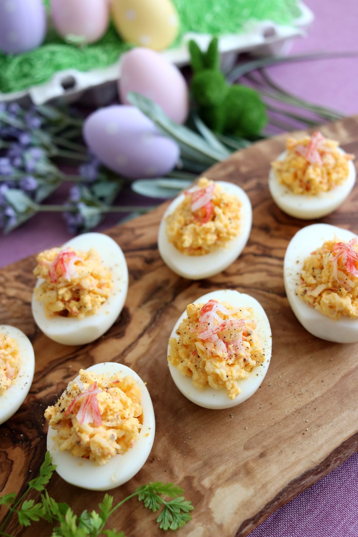 カラフルなデビルドエッグのレシピ