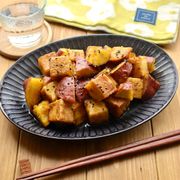 【厚揚げとさつまいもの甘辛炒め】肉無しでも大満足！