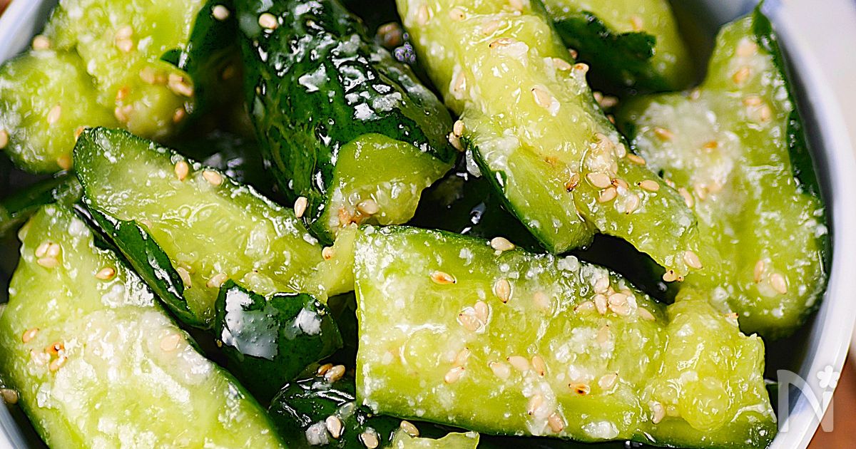 にんにく塩こうじの✨無限ぽりぽりたたききゅうり😋🥒