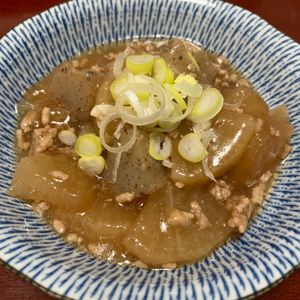 りんごの作ってみた!投稿(［大根とこんにゃくのそぼろ餡］大根とろとろ！ほっこり美味しい)