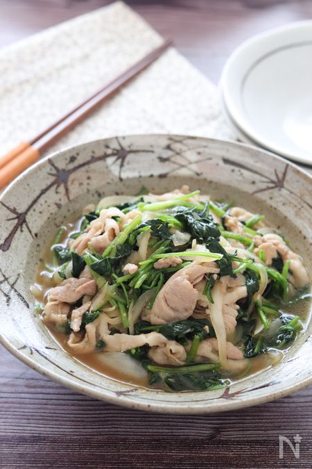 【豚肉とほうれん草の甘辛中華風】ご飯がめっちゃ進むおかず♪