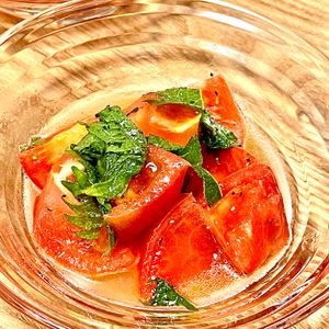 michuの作ってみた!投稿(3分で完成《大葉香る♡塩レモントマト》)