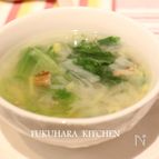 長ネギとレタスのスープ