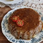 ＼レンジでソースまで作る／大きなチーズinハンバーグステーキ