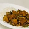 あらちの作ってみた!投稿(ワンパン♪ひき肉とかぼちゃのカレー)