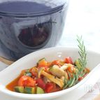 夏野菜たっぷりな鶏肉煮込み