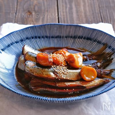 圧力鍋不要！骨まで食べられるいわしのさっぱりにんにく煮