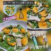 サトちゃんの作ってみた!投稿(デパ地下にはもう寄らない！水菜と柿とチキンのデリ風サラダ)