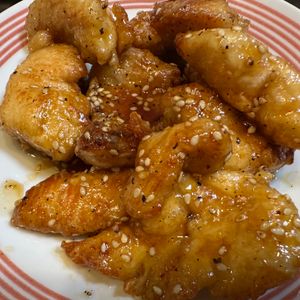 おゆころの作ってみた!投稿(【鶏むね肉の揚げ焼きタレから】甘辛ダレたっぷり絡ませました)
