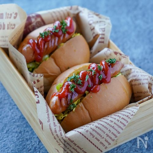 クセになる♡『カレー風味ホットドッグ』パパッとお弁当にも♪