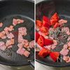 パパっと1品!旨味じゅわっ│トマトとベーコンの塩昆布卵炒めの工程4