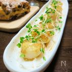 ホタテのバターソテー、ポン酢風味