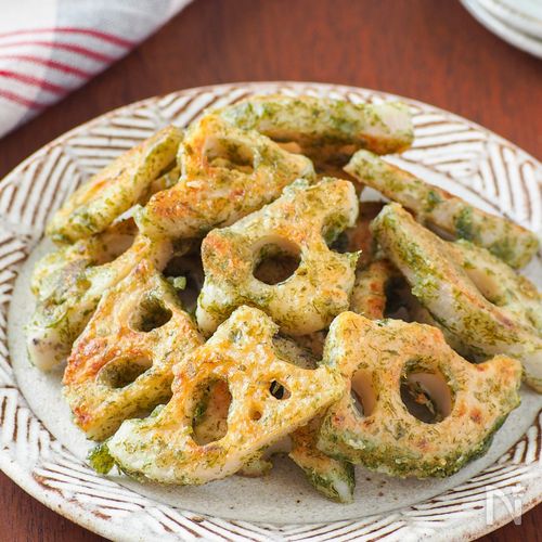 【れんこんの磯辺揚げ】10分でホク甘幸せ腸活レシピ