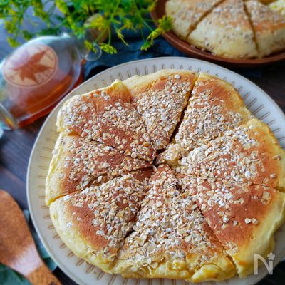 【オートミールアレンジ】CRUNKYホットケーキ